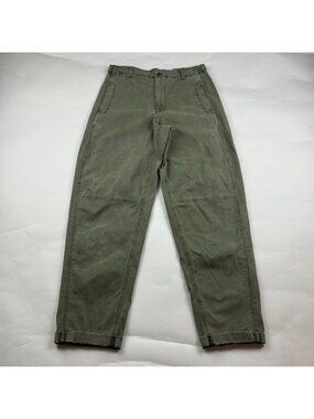 TALL Old Navy Olive Canvas High Rise Tapered Leg Chino LT
